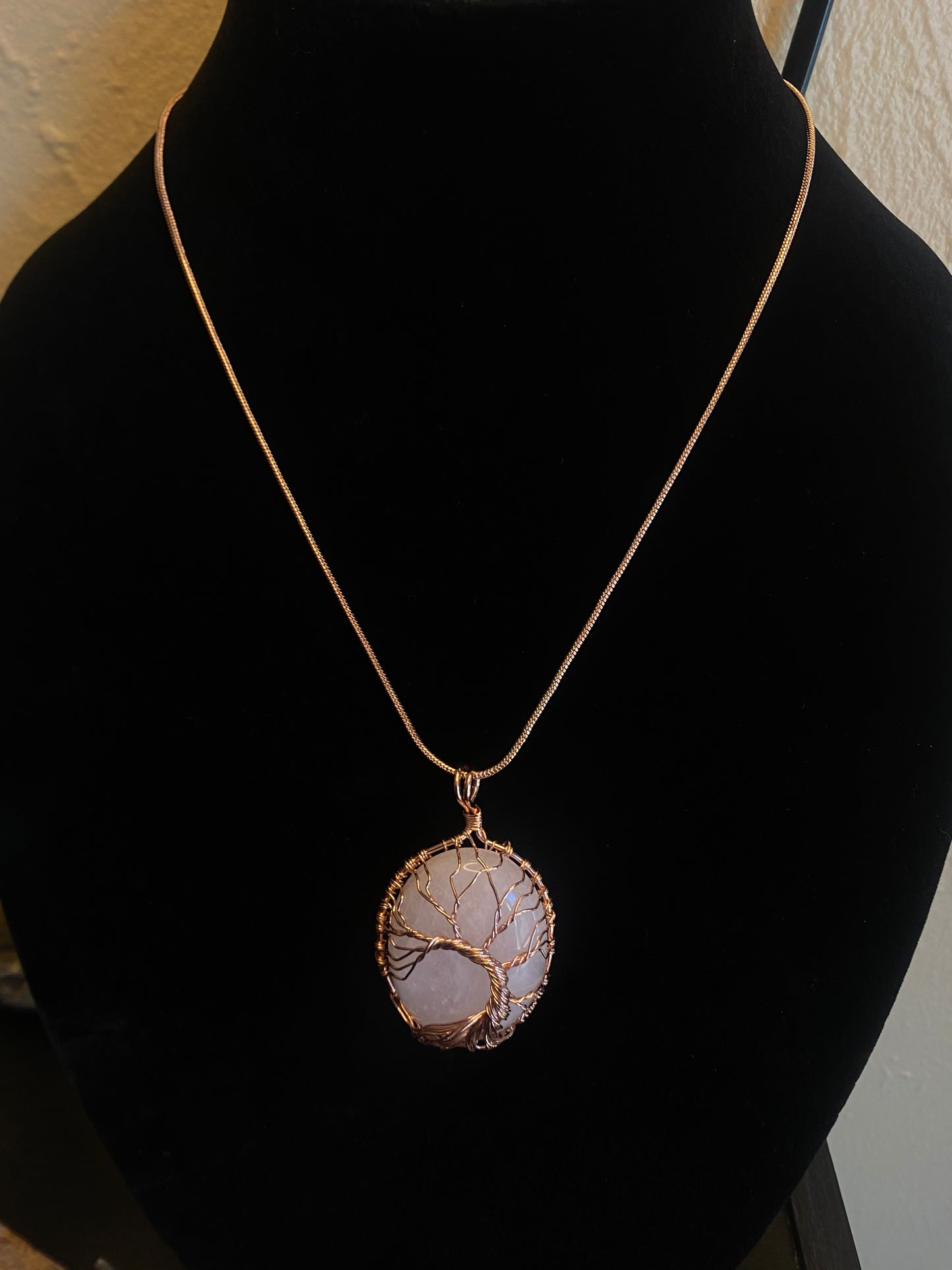 Rose quartz necklace
