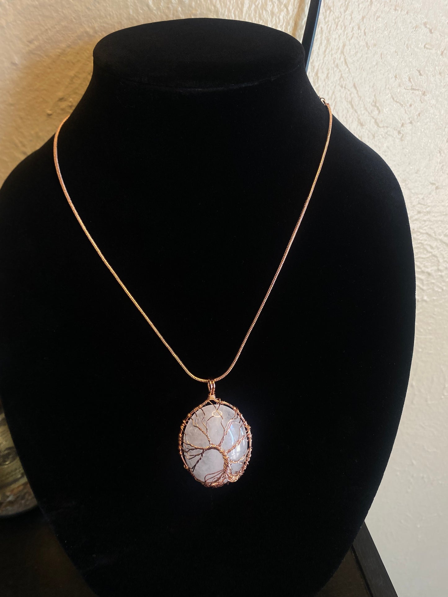 Clear quartz necklace